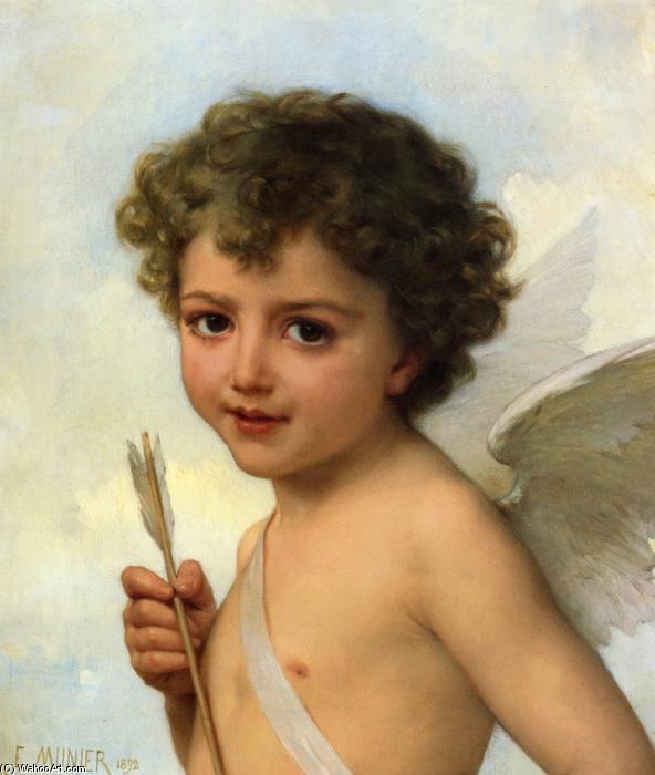 Wikioo.org – La Enciclopedia de las Bellas Artes - Pintura, Obras de arte de Emile Munier - Cupido ( también conocida as Amor )