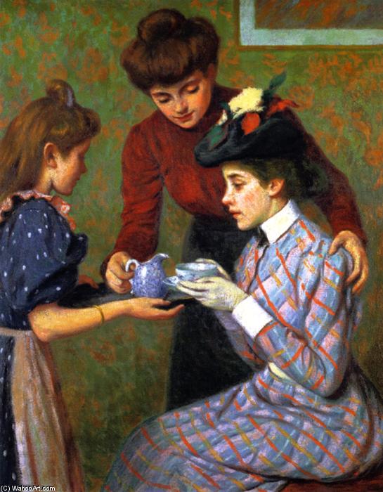 Wikioo.org - The Encyclopedia of Fine Arts - Painting, Artwork by Federico Zandomeneghi - A Cup of Tea