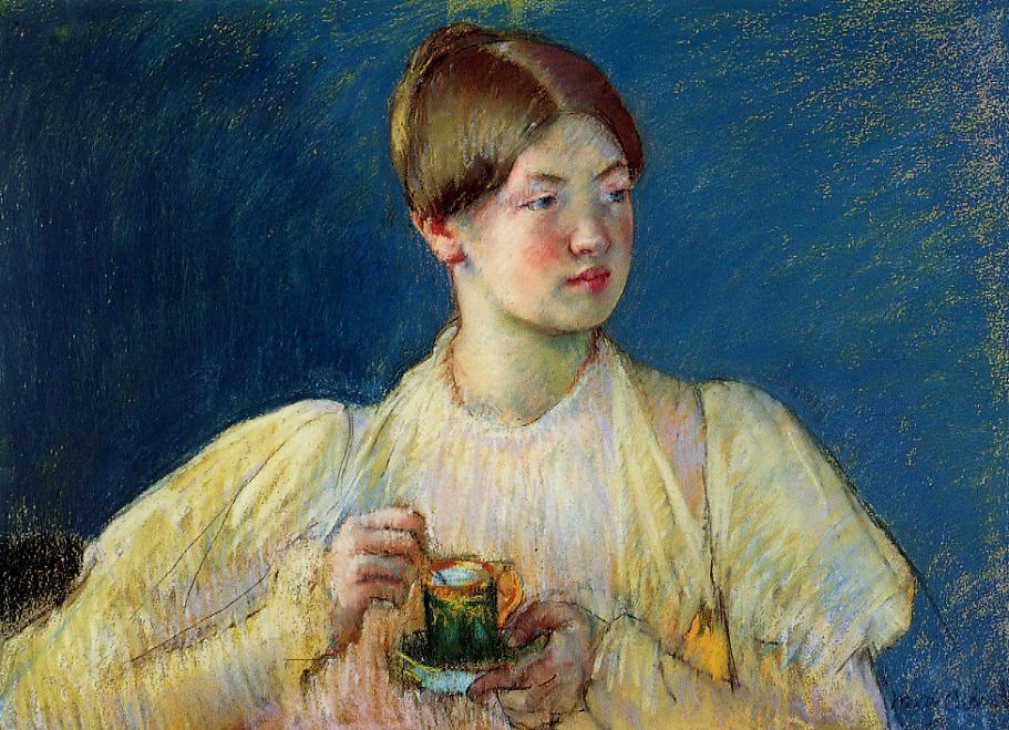 Wikioo.org - Die Enzyklopädie bildender Kunst - Malerei, Kunstwerk von Mary Stevenson Cassatt - der tasse von tee