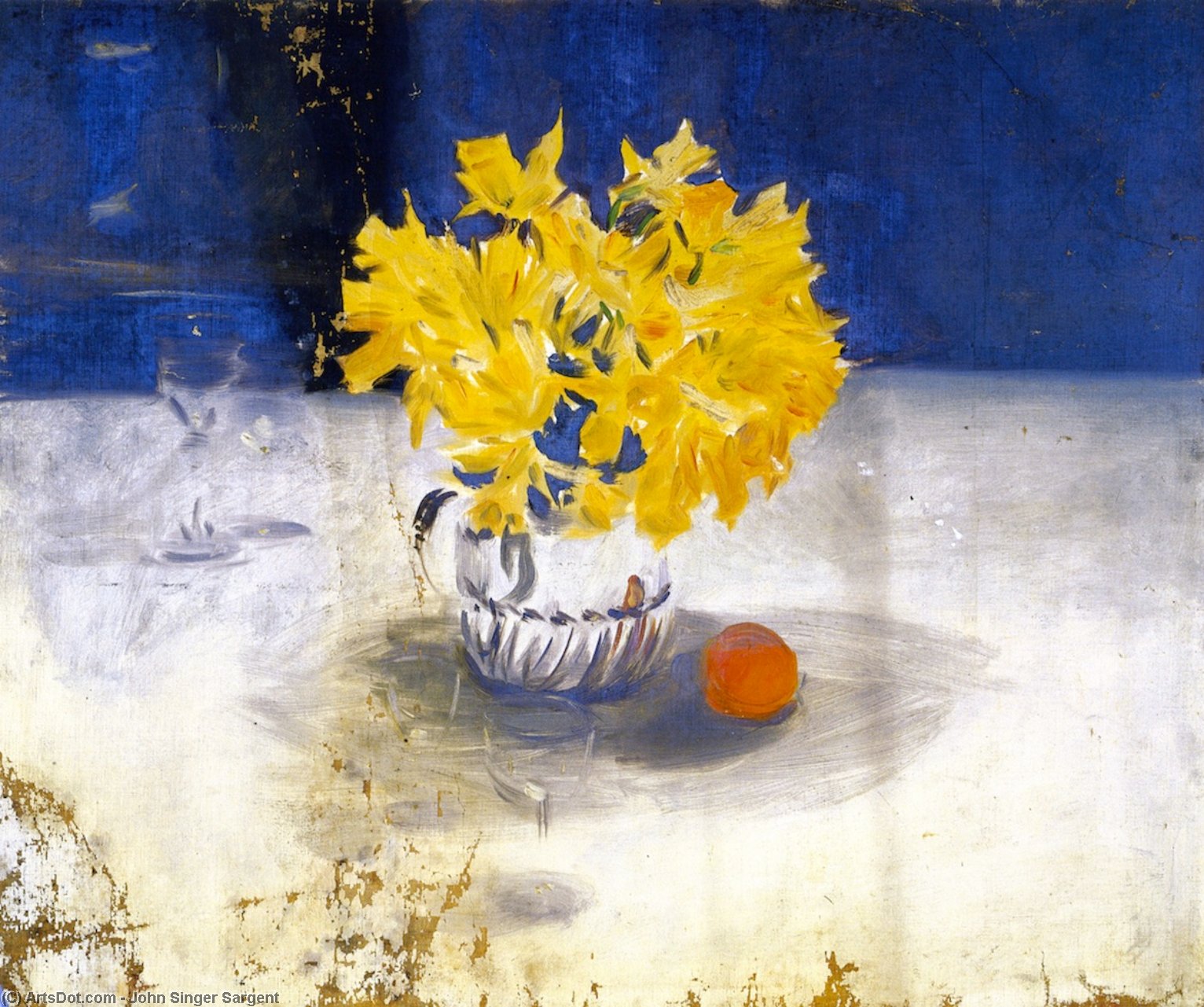 WikiOO.org - 백과 사전 - 회화, 삽화 John Singer Sargent - Daffodils in a Vase