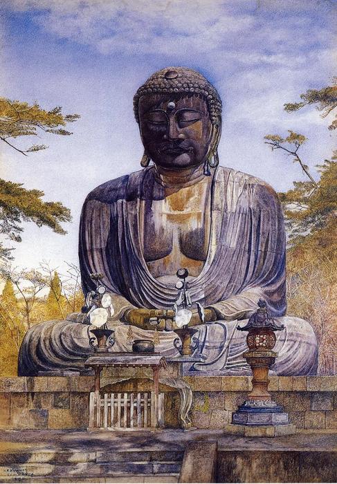 Wikioo.org - The Encyclopedia of Fine Arts - Painting, Artwork by Henry Roderick Newman - Daibutsu at Kamakura, Japan