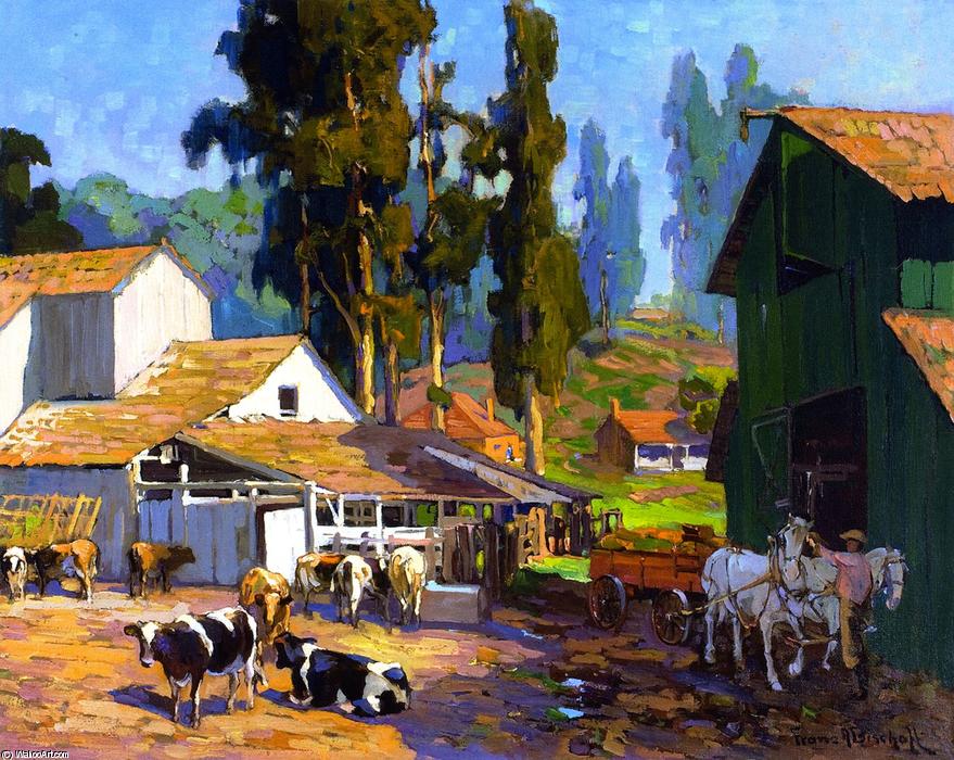 Wikioo.org - The Encyclopedia of Fine Arts - Painting, Artwork by Franz Bischoff - The Dairy