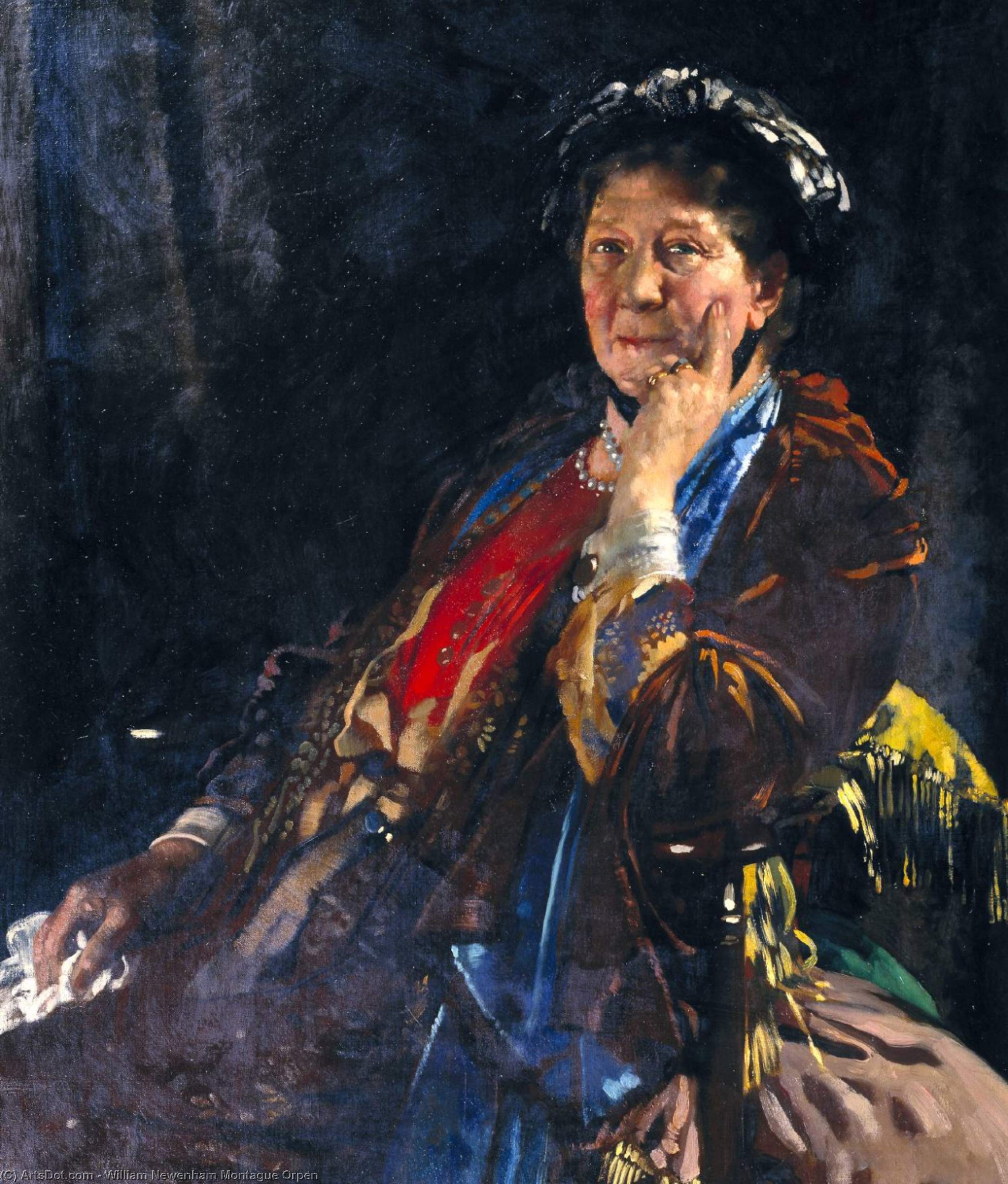 Wikioo.org - The Encyclopedia of Fine Arts - Painting, Artwork by William Newenham Montague Orpen - Dame Madge Kendal