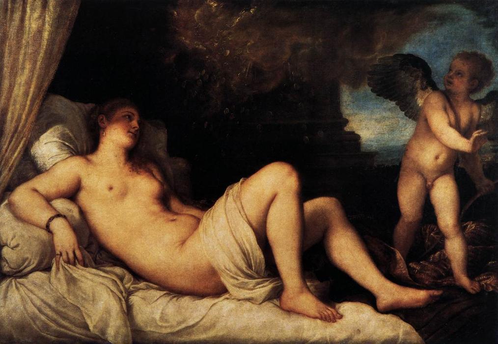 Wikioo.org - The Encyclopedia of Fine Arts - Painting, Artwork by Tiziano Vecellio (Titian) - DanaÃ«