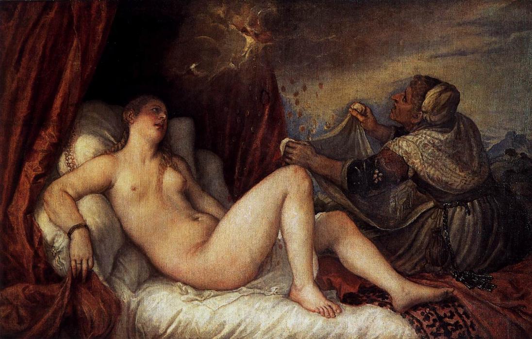 WikiOO.org - Encyclopedia of Fine Arts - Maľba, Artwork Tiziano Vecellio (Titian) - DanaÃ«
