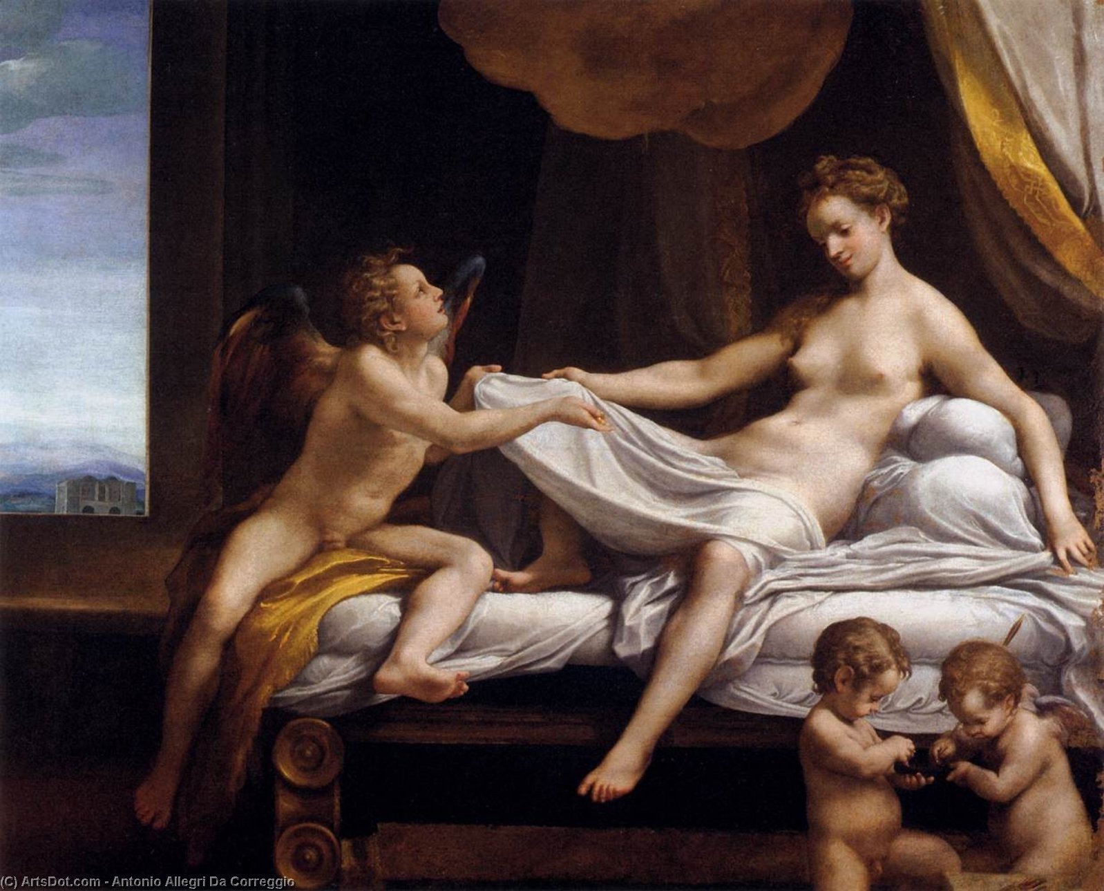 WikiOO.org - Encyclopedia of Fine Arts - Maalaus, taideteos Antonio Allegri Da Correggio - Danaë