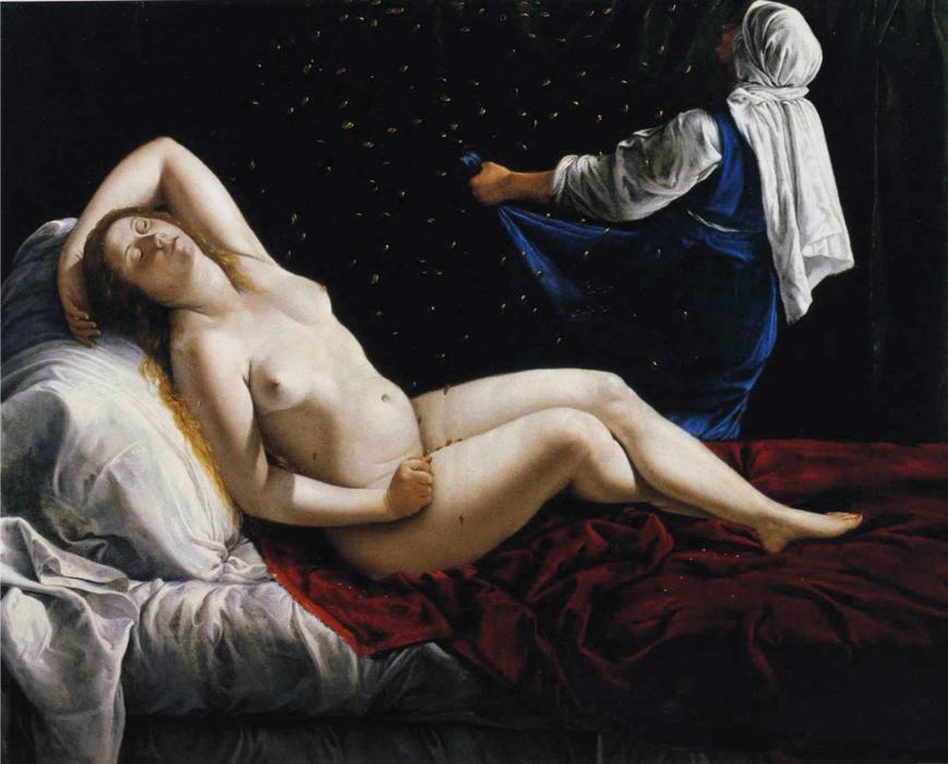 Wikioo.org - The Encyclopedia of Fine Arts - Painting, Artwork by Artemisia Gentileschi - Danaë