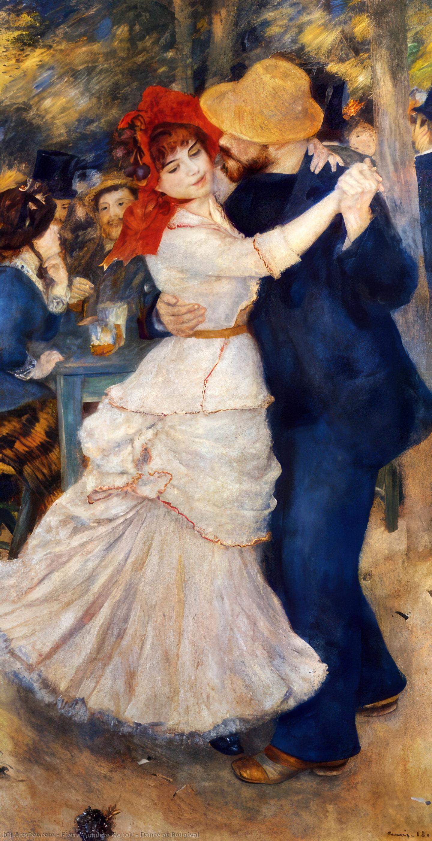 Wikoo.org - موسوعة الفنون الجميلة - اللوحة، العمل الفني Pierre-Auguste Renoir - Dance at Bougival