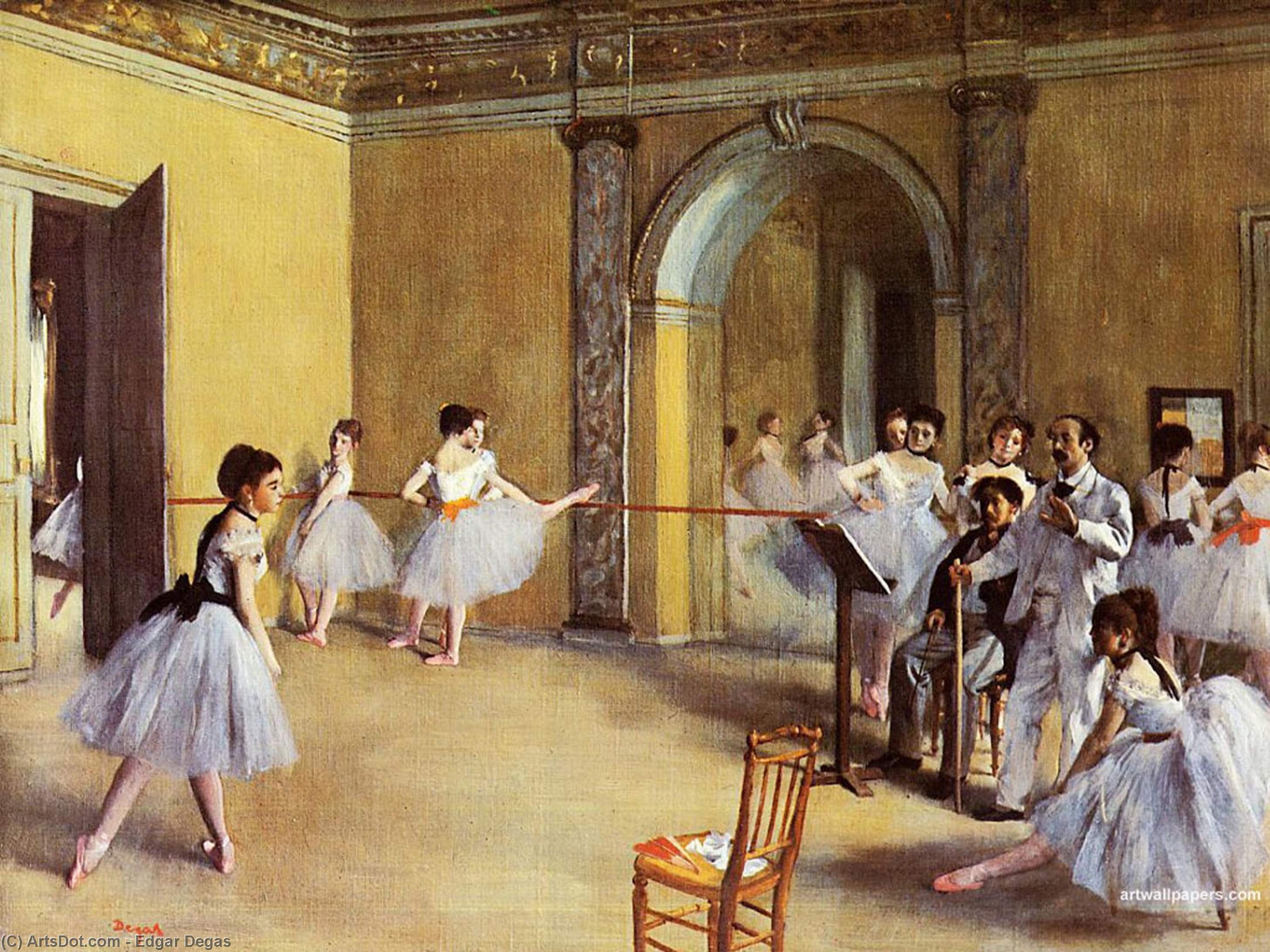 Wikioo.org - The Encyclopedia of Fine Arts - Painting, Artwork by Edgar Degas - Dance Class at the Opera