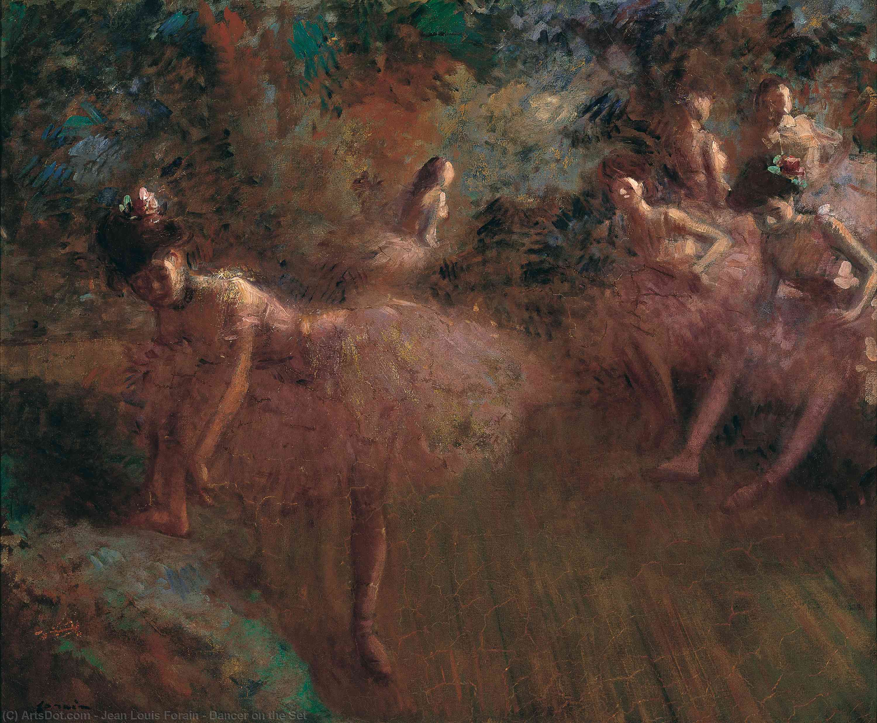 Wikioo.org - The Encyclopedia of Fine Arts - Painting, Artwork by Jean Louis Forain - Dancer on the Set