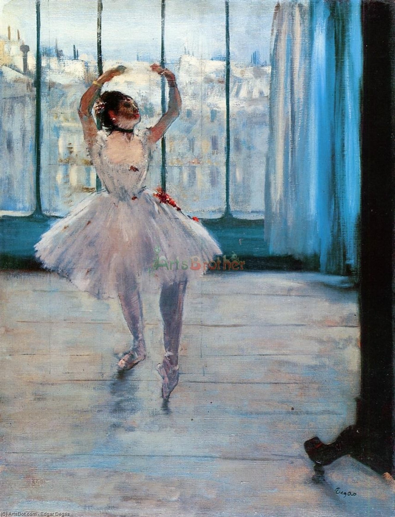 Wikioo.org - The Encyclopedia of Fine Arts - Painting, Artwork by Edgar Degas - Dancer Posing