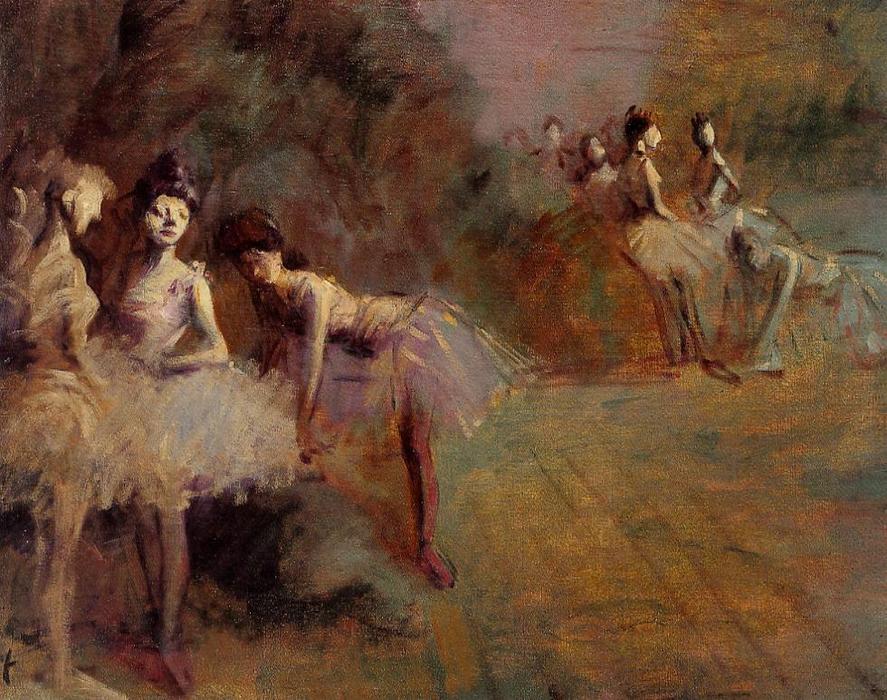 WikiOO.org - دایره المعارف هنرهای زیبا - نقاشی، آثار هنری Jean Louis Forain - Dancers Resting