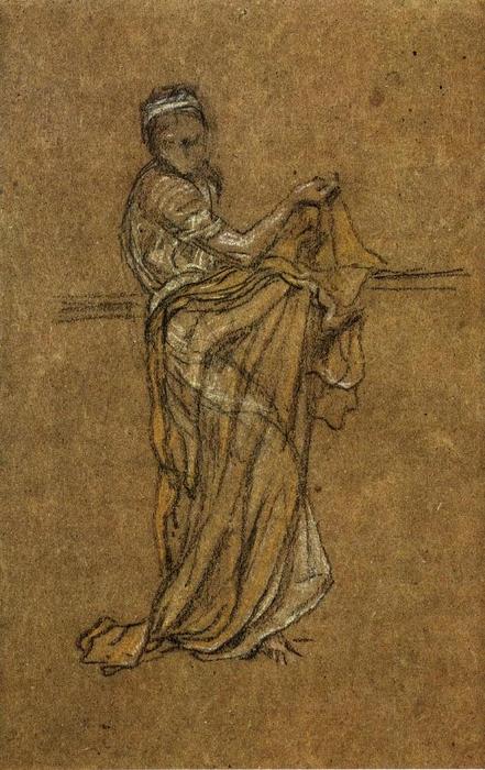 WikiOO.org - Encyclopedia of Fine Arts - Maalaus, taideteos James Abbott Mcneill Whistler - The Dancing Girl