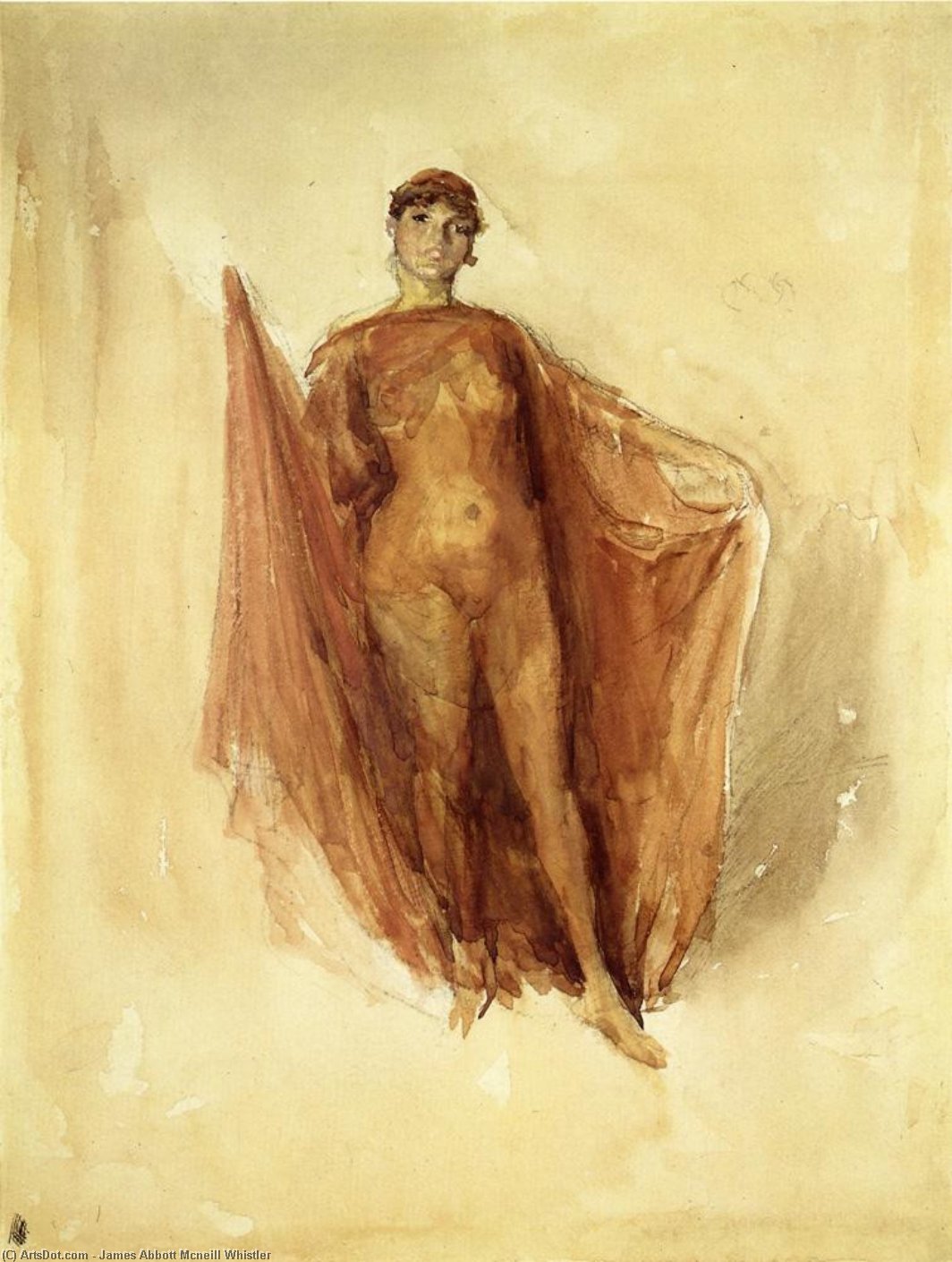 WikiOO.org - Encyclopedia of Fine Arts - Lukisan, Artwork James Abbott Mcneill Whistler - Dancing Girl