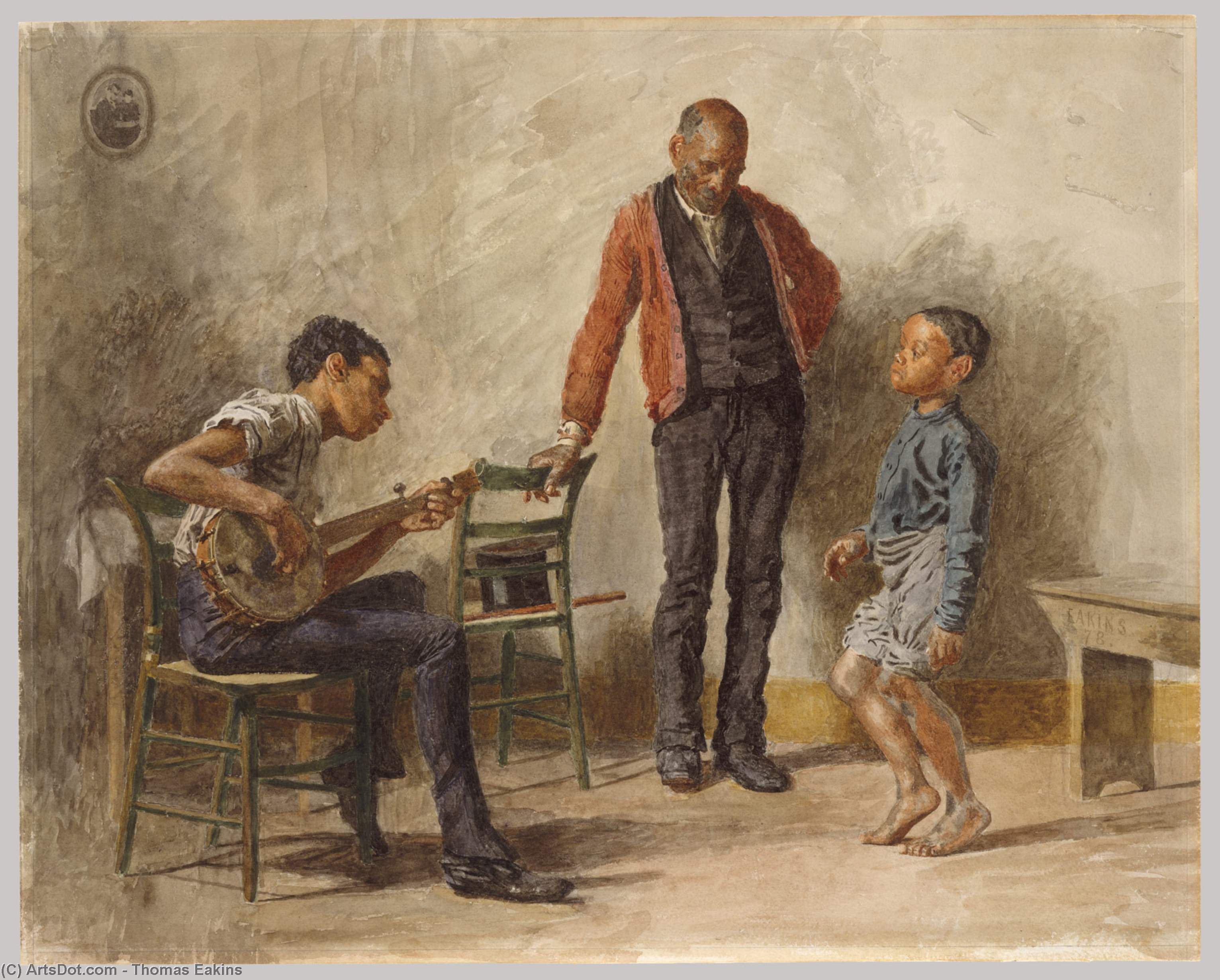Wikioo.org - สารานุกรมวิจิตรศิลป์ - จิตรกรรม Thomas Eakins - The Dancing Lesson