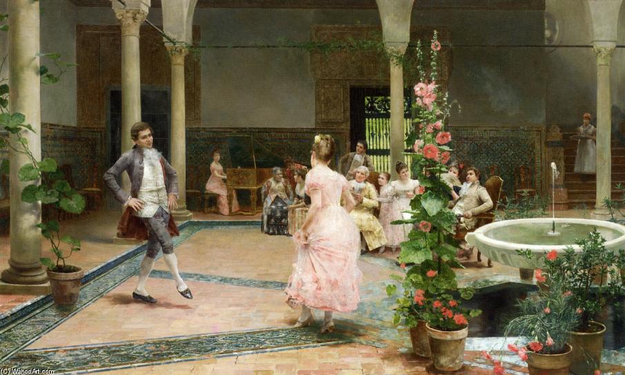 WikiOO.org - Encyclopedia of Fine Arts - Maleri, Artwork José Jiménez Aranda - The Dancing Lesson