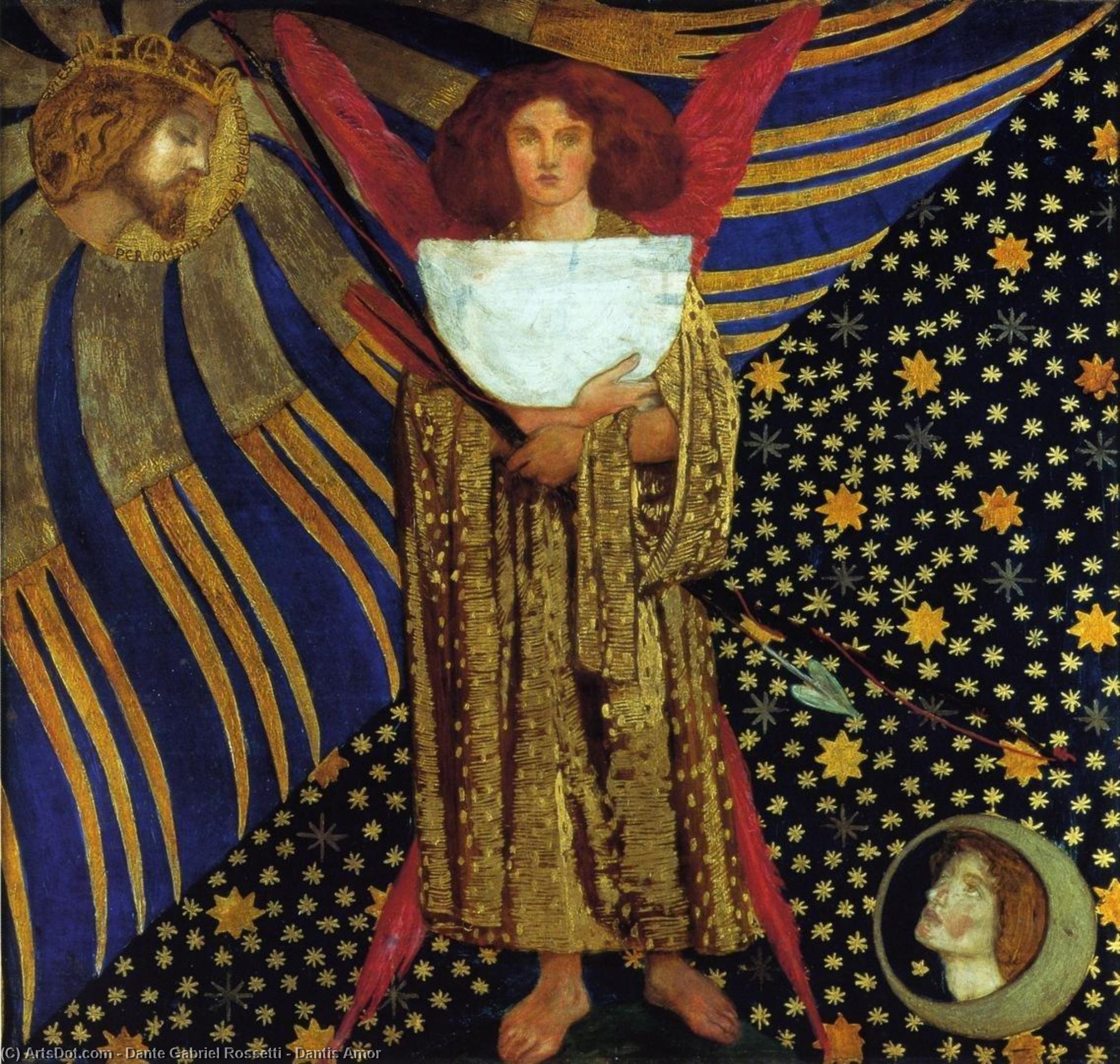 Wikioo.org – La Enciclopedia de las Bellas Artes - Pintura, Obras de arte de Dante Gabriel Rossetti - dantis amor