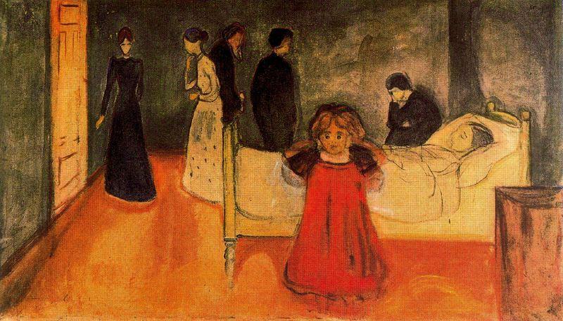 WikiOO.org - Enciklopedija dailės - Tapyba, meno kuriniai Edvard Munch - The Dead Mother and Child