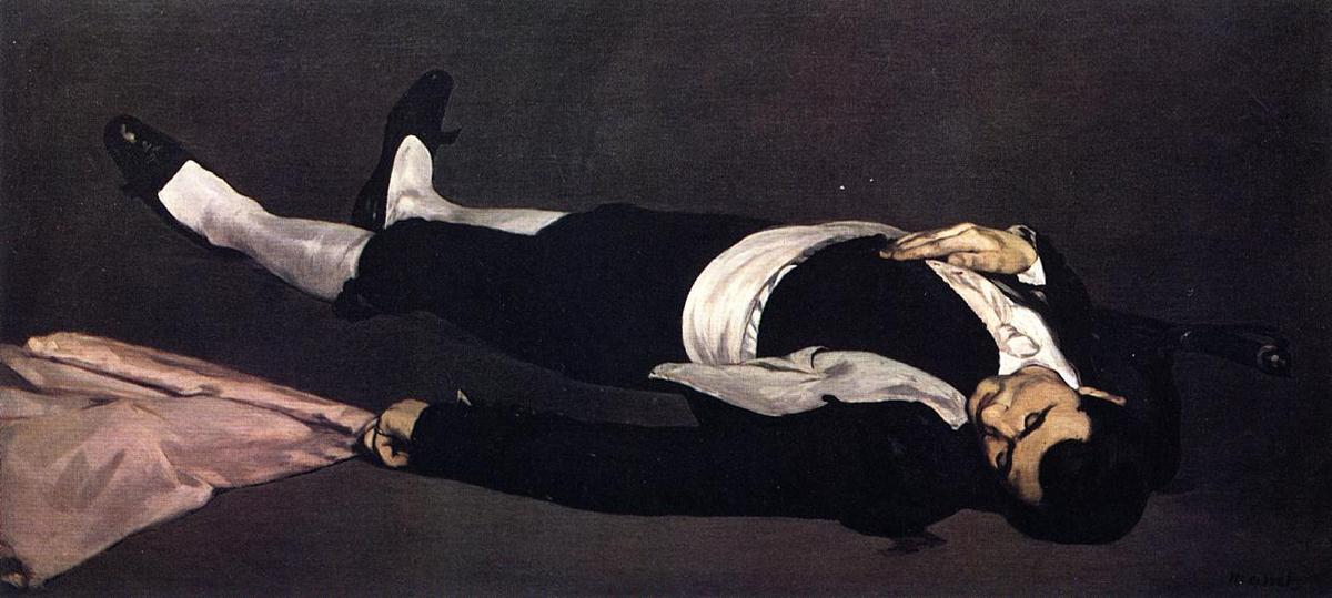 Wikioo.org - The Encyclopedia of Fine Arts - Painting, Artwork by Edouard Manet - The Dead Toreador (also known as The Dead Man)