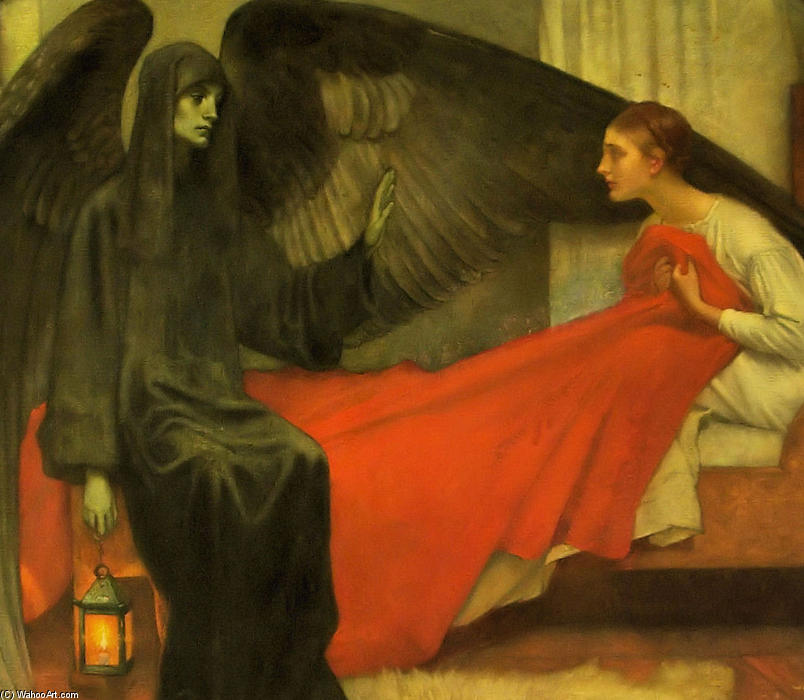 Wikioo.org - The Encyclopedia of Fine Arts - Painting, Artwork by Pierre Puvis De Chavannes - Death and the Maiden