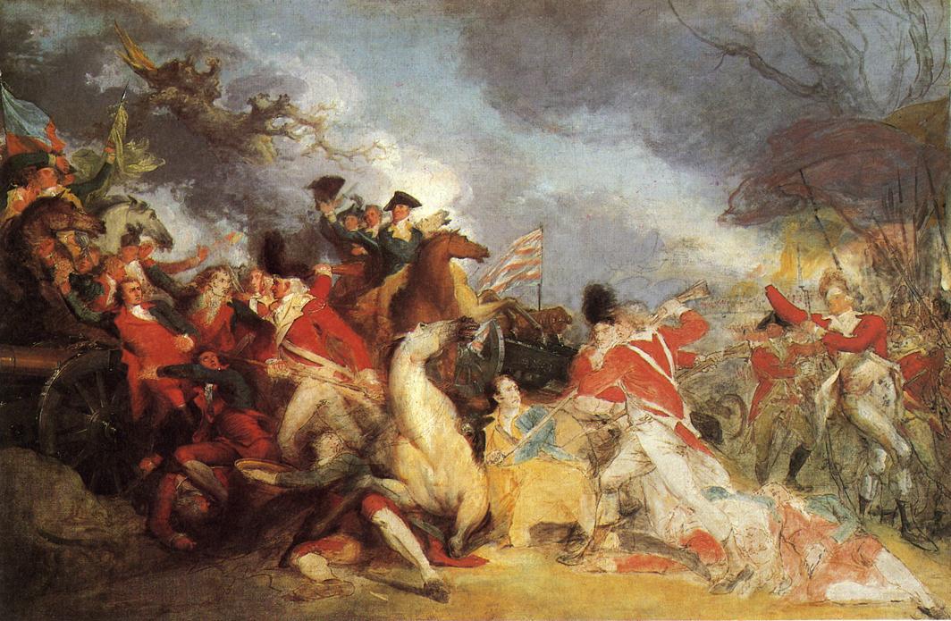 WikiOO.org - Enciclopedia of Fine Arts - Pictura, lucrări de artă John Trumbull - The Death of General Mercer at the Battle of Princeton (unfinished version)