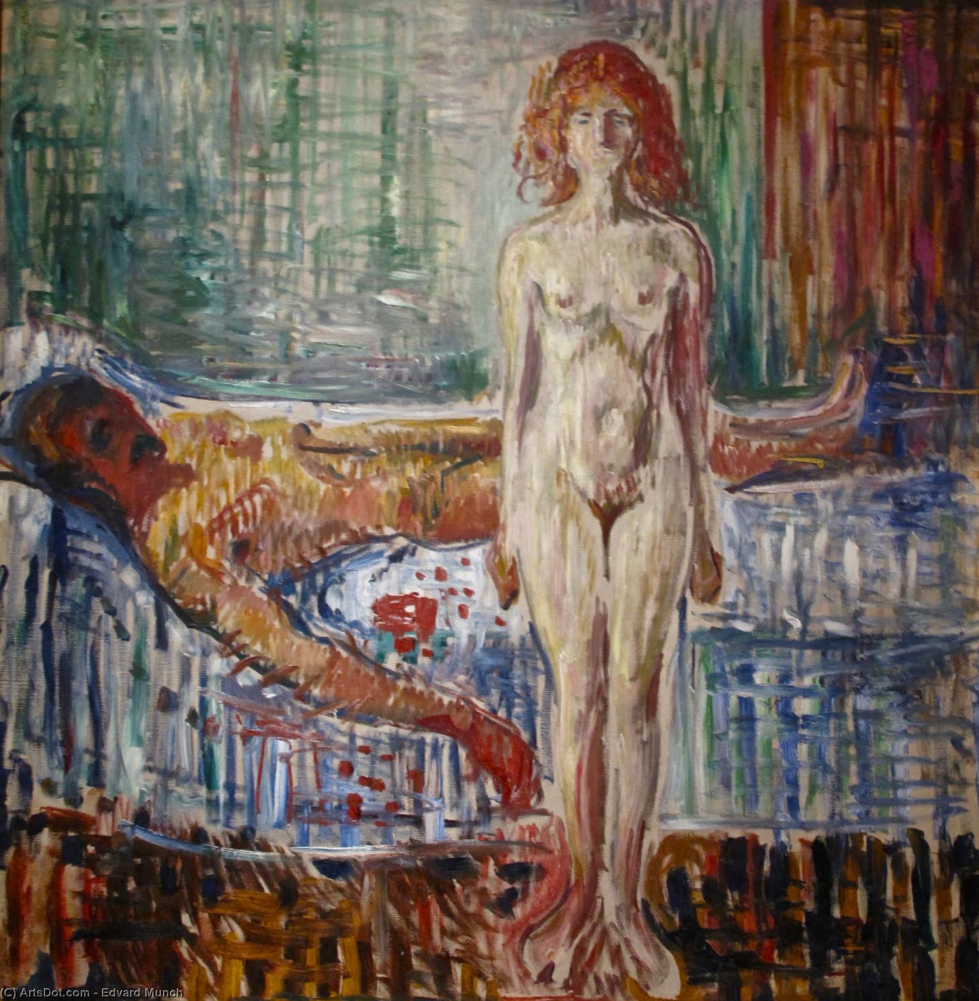 Wikioo.org - สารานุกรมวิจิตรศิลป์ - จิตรกรรม Edvard Munch - Death of Marat