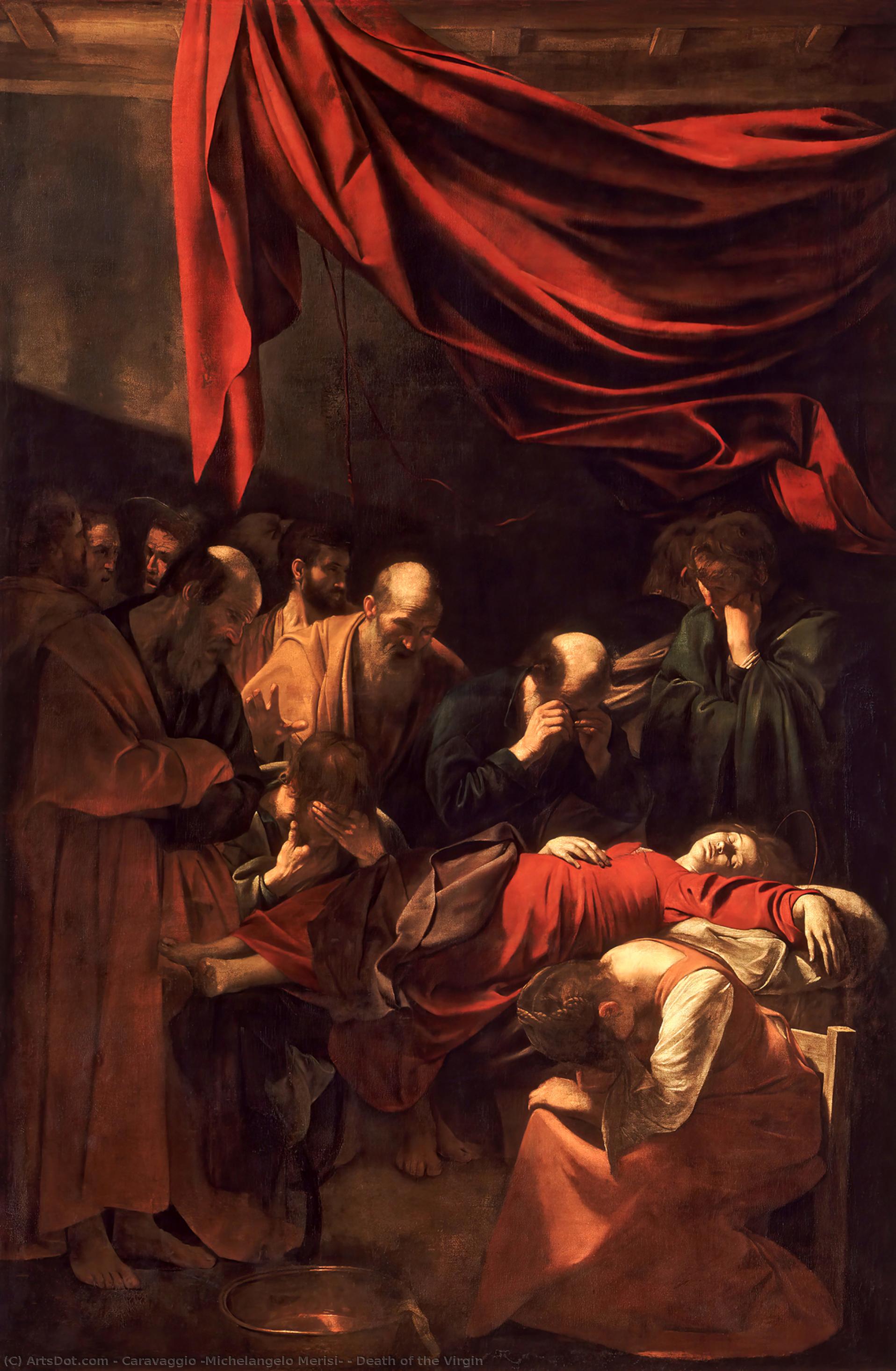 WikiOO.org - Енциклопедия за изящни изкуства - Живопис, Произведения на изкуството Caravaggio (Michelangelo Merisi) - Death of the Virgin