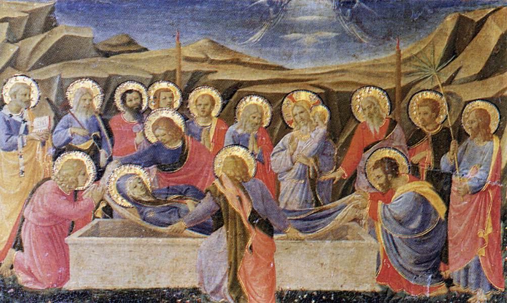 Wikioo.org - The Encyclopedia of Fine Arts - Painting, Artwork by Fra Angelico - Death of the Virgin (The Cortona Altarpiece)