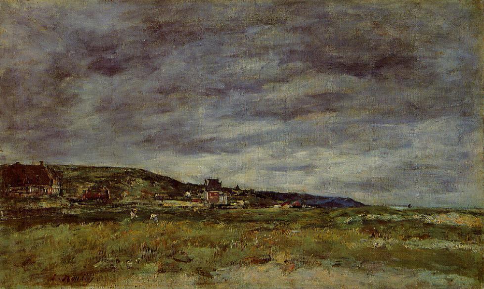 Wikioo.org - The Encyclopedia of Fine Arts - Painting, Artwork by Eugène Louis Boudin - Deauville, the Dunes