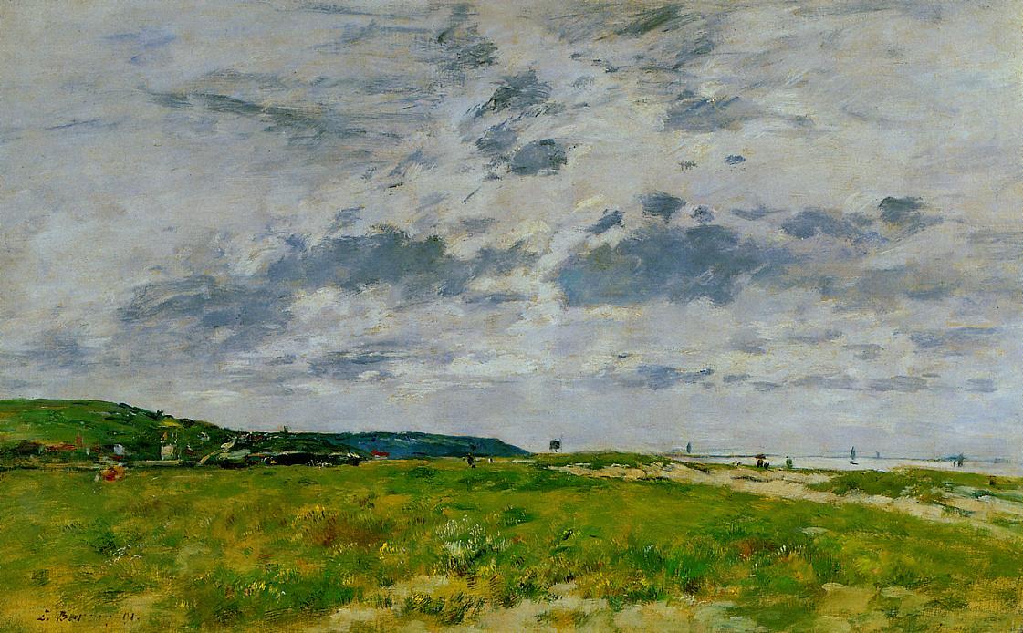 Wikioo.org - The Encyclopedia of Fine Arts - Painting, Artwork by Eugène Louis Boudin - Deauville, the Dunes