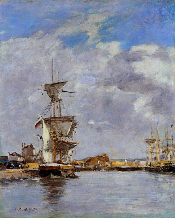 Wikioo.org - The Encyclopedia of Fine Arts - Painting, Artwork by Eugène Louis Boudin - Deauville, the Harbor (8)