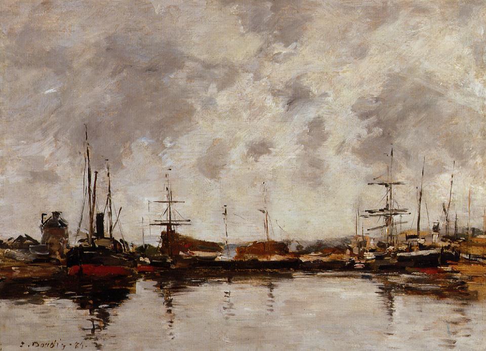 WikiOO.org - Encyclopedia of Fine Arts - Festés, Grafika Eugène Louis Boudin - Deauville, the Harbor (9)