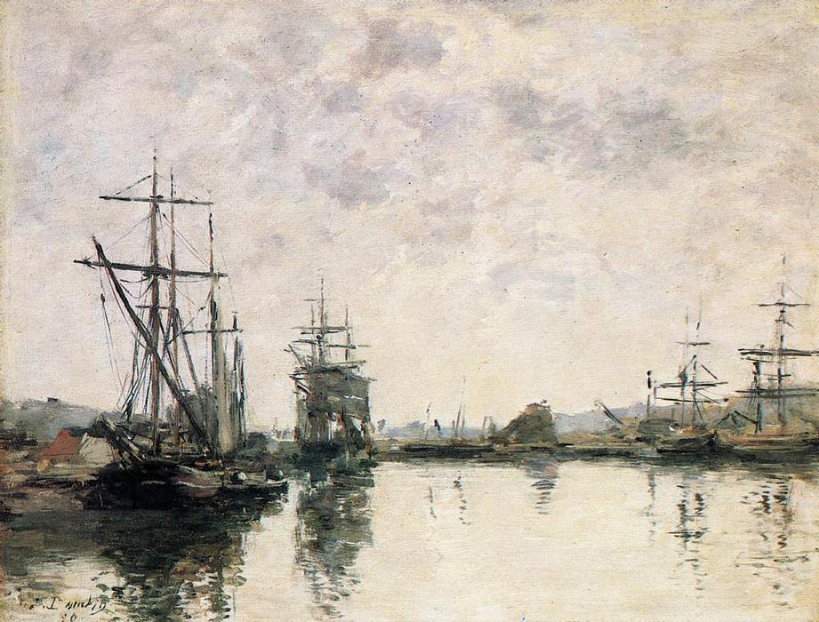 WikiOO.org - אנציקלופדיה לאמנויות יפות - ציור, יצירות אמנות Eugène Louis Boudin - Deauville, the Harbor (11)