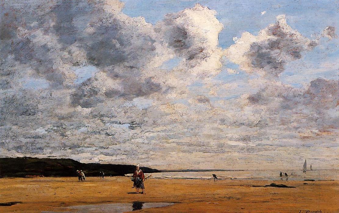 Wikioo.org - The Encyclopedia of Fine Arts - Painting, Artwork by Eugène Louis Boudin - Deauville, Low Tide