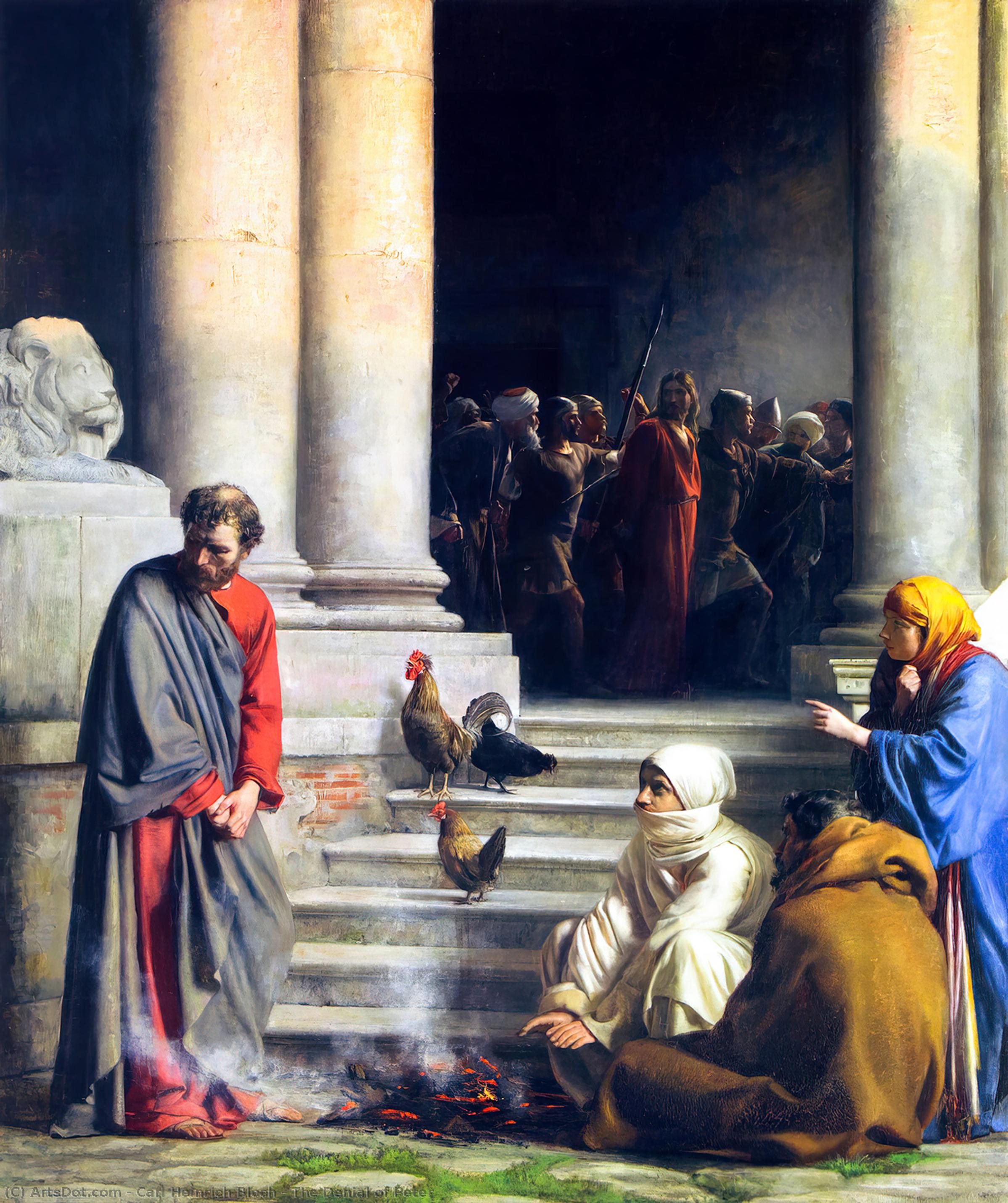 Wikioo.org - The Encyclopedia of Fine Arts - Painting, Artwork by Carl Heinrich Bloch - The Denial of Peter