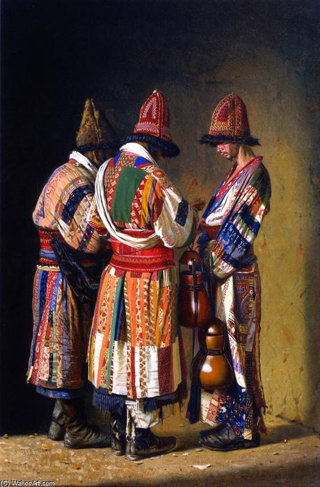Wikioo.org - The Encyclopedia of Fine Arts - Painting, Artwork by Vasily Vasilievich Vereschagin - Dervishes in Festive Clothes, Tashkent, Uzbekistan