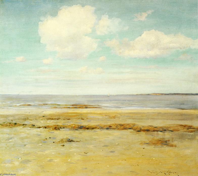 Wikioo.org - The Encyclopedia of Fine Arts - Painting, Artwork by William Merritt Chase - The Deserted Beach