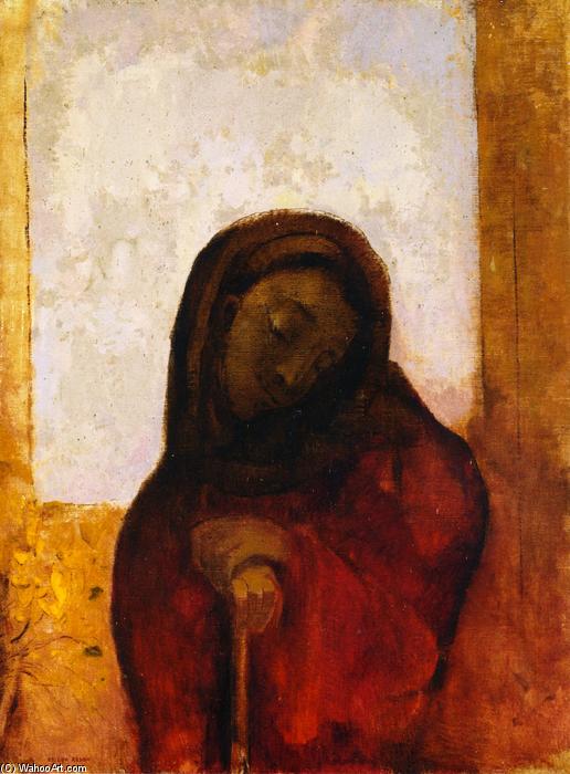 Wikioo.org - The Encyclopedia of Fine Arts - Painting, Artwork by Odilon Redon - Despair, also called Suffering