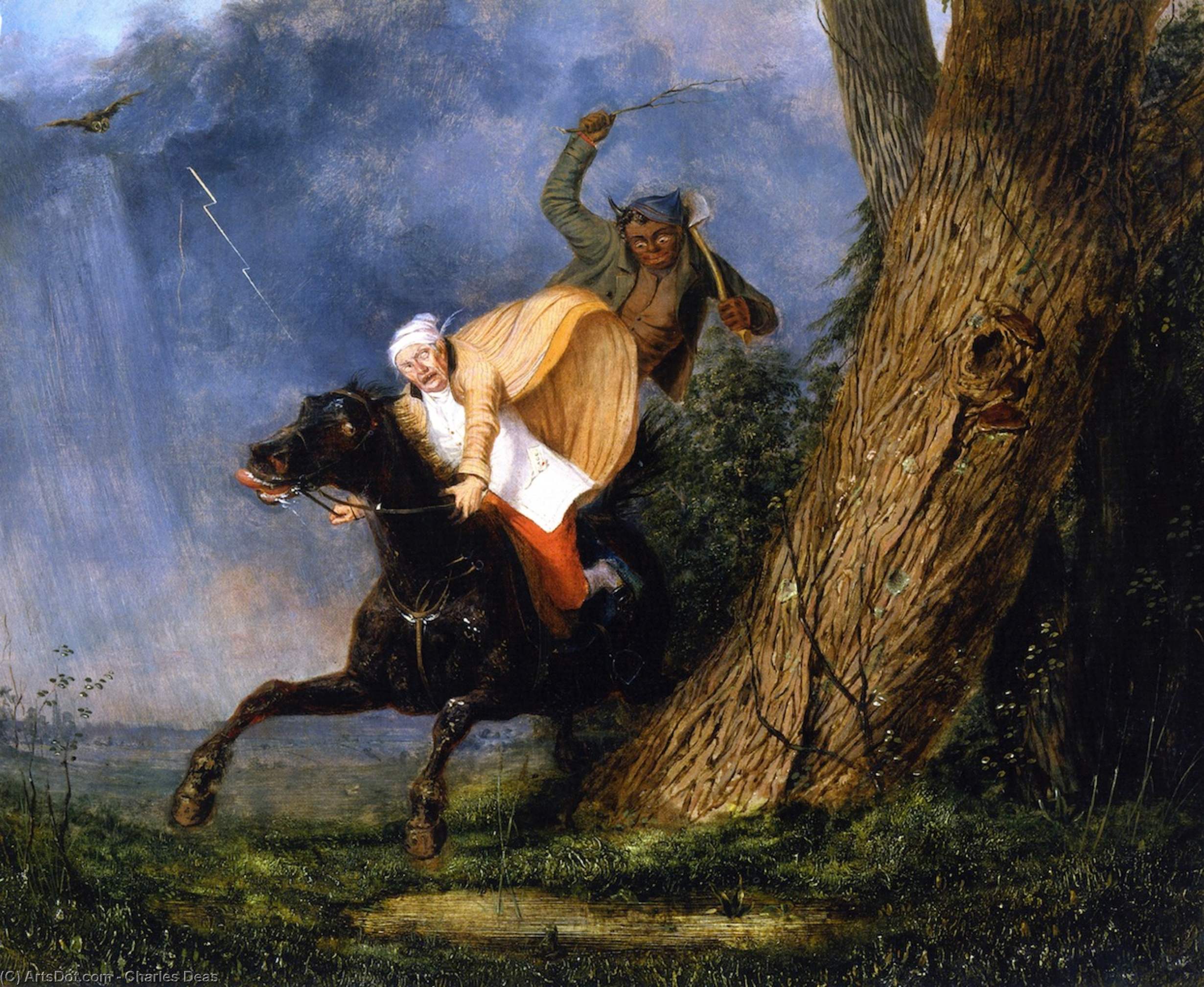 WikiOO.org - Encyclopedia of Fine Arts - Lukisan, Artwork Charles Deas - The Devil and Tom Walker