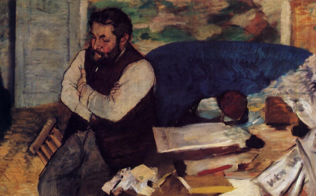 Wikioo.org - The Encyclopedia of Fine Arts - Painting, Artwork by Edgar Degas - Diego Martelli