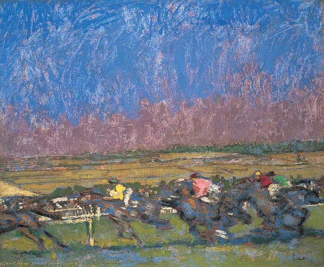 WikiOO.org - Encyclopedia of Fine Arts - Maalaus, taideteos Walter Richard Sickert - Dieppe Races