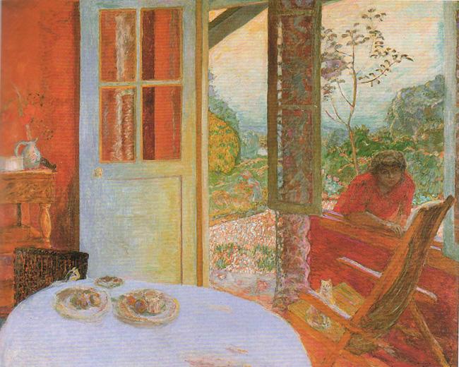 WikiOO.org - 百科事典 - 絵画、アートワーク Pierre Bonnard - ザー `dining` お部屋 教会に 国
