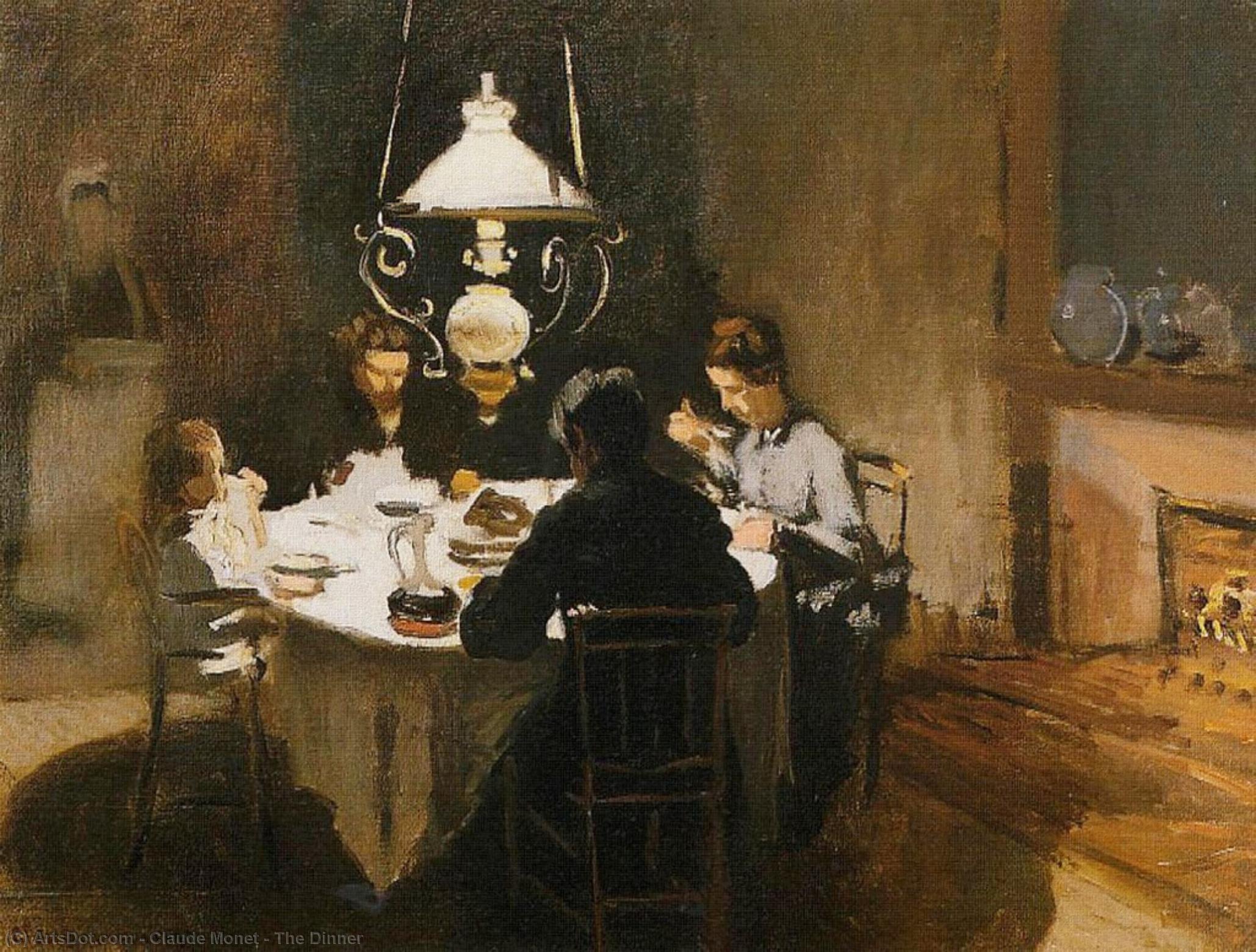 WikiOO.org - Encyclopedia of Fine Arts - Maleri, Artwork Claude Monet - The Dinner
