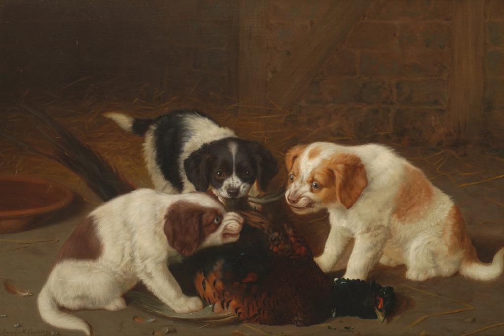 WikiOO.org - אנציקלופדיה לאמנויות יפות - ציור, יצירות אמנות Horatio Henry Couldery - Dinner for Three