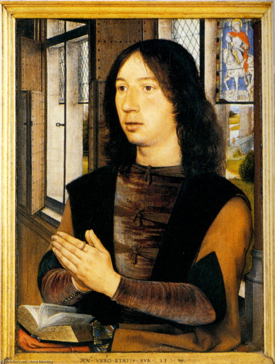 Wikioo.org - The Encyclopedia of Fine Arts - Painting, Artwork by Hans Memling - Diptych Of Martin Van Nieuwenhove