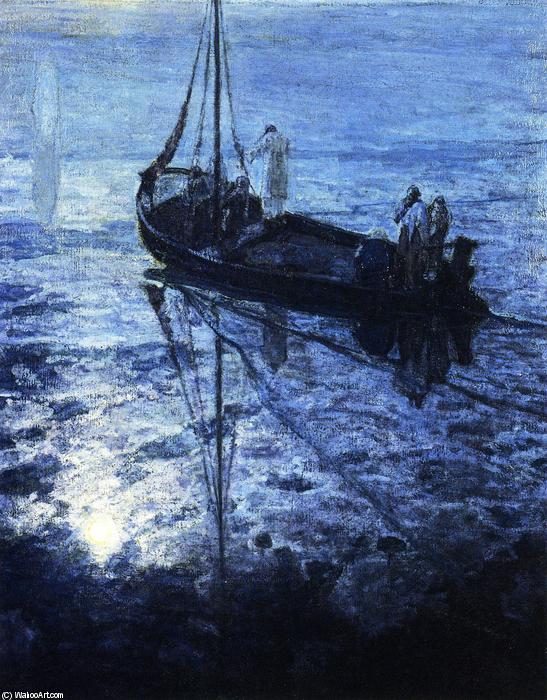 Wikioo.org - The Encyclopedia of Fine Arts - Painting, Artwork by Henry Ossawa Tanner - The Disciples See Christ Walking on the Water