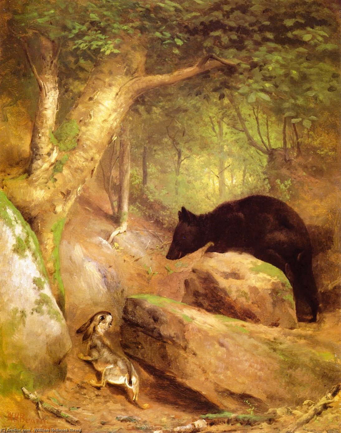 WikiOO.org - אנציקלופדיה לאמנויות יפות - ציור, יצירות אמנות William Holbrook Beard - The Disputed Way