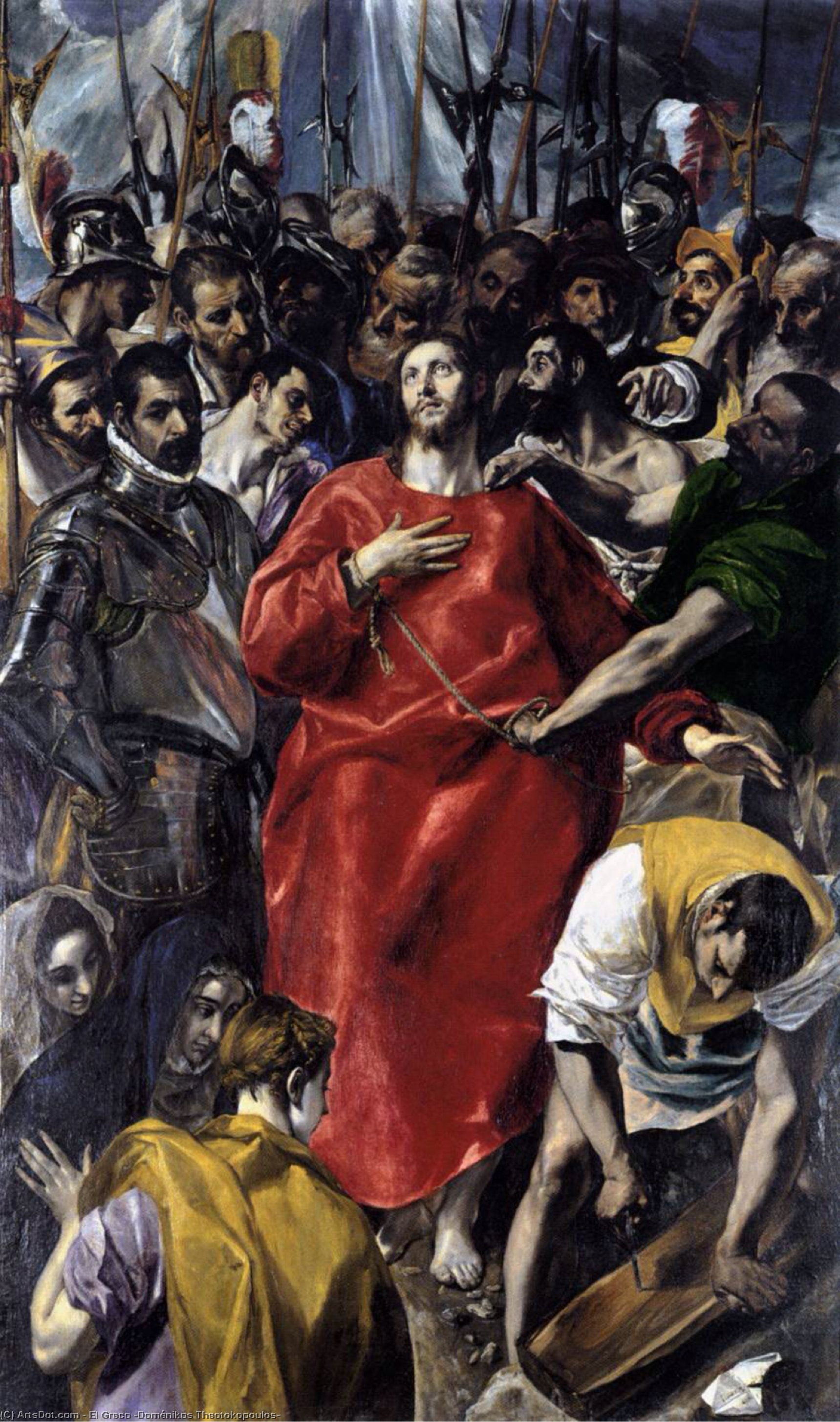 Wikioo.org – La Enciclopedia de las Bellas Artes - Pintura, Obras de arte de El Greco (Doménikos Theotokopoulos) - La desnudez de Cristo El Expolio