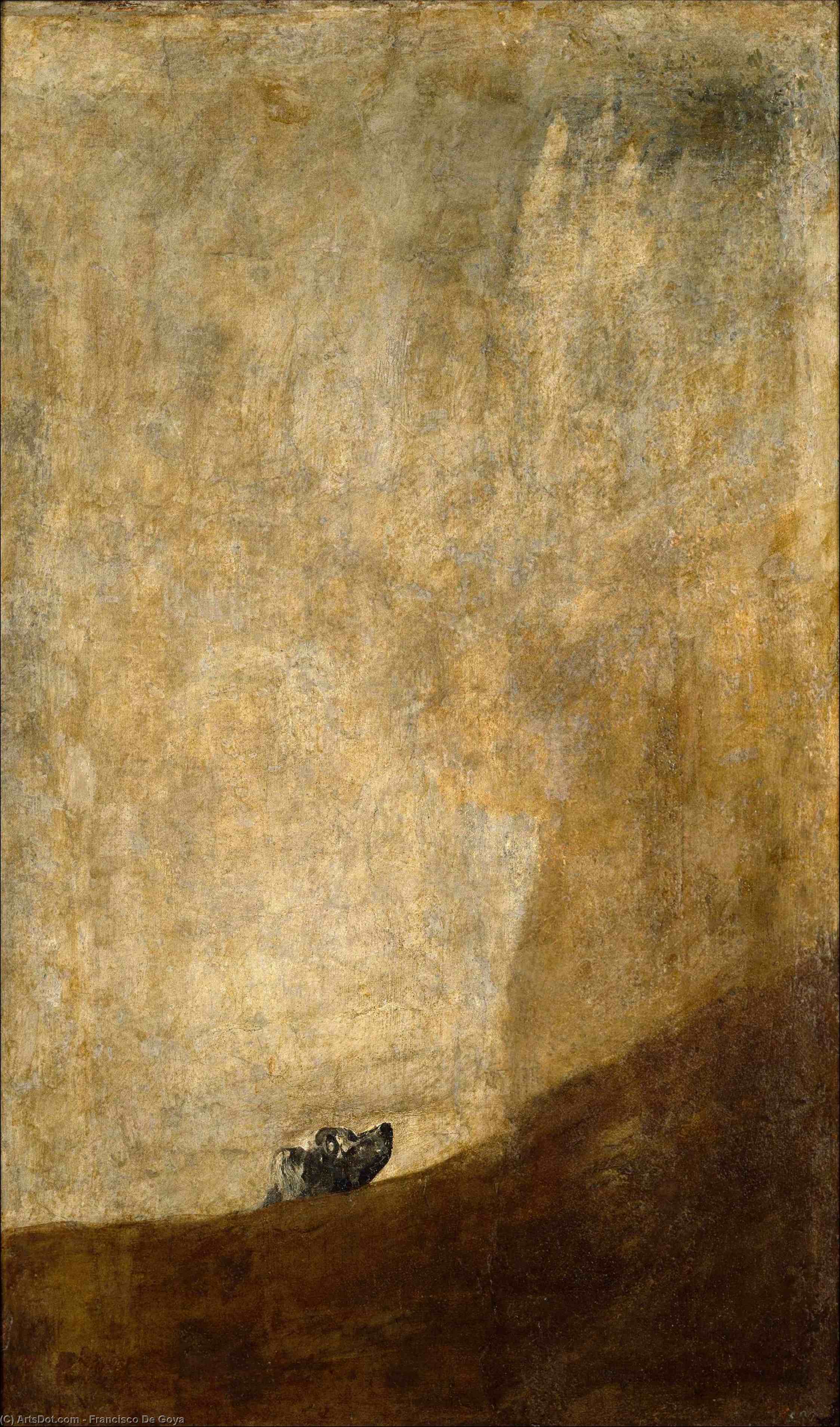 Wikioo.org - The Encyclopedia of Fine Arts - Painting, Artwork by Francisco De Goya - Dog