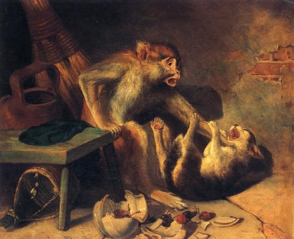 Wikioo.org - The Encyclopedia of Fine Arts - Painting, Artwork by William Holbrook Beard - Domestic Squabble